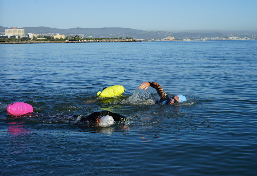 Swim Buoy MARATHON with Dry Bag and Waterproof Phone Case - Hi Vis Pink