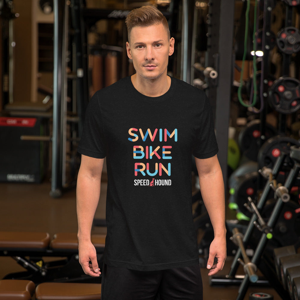 Swim Bike Run Classic Speed Hound (Short-Sleeve Unisex T-Shirt)